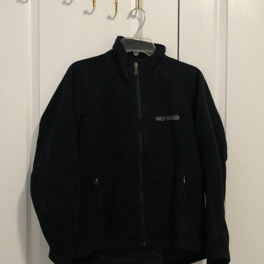 Harley-Davidson Black Zip-Up Riding Jacket